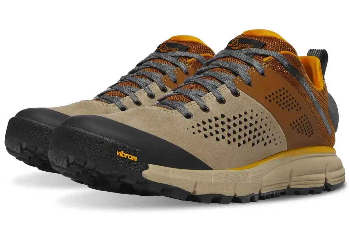 Danner Trail 2650 Hiking Shoes for Men - Durable Suede, Lightweight Textile with Breathable Mesh Lining, Ortholite Footbed u0026 Vibram Traction Outsole