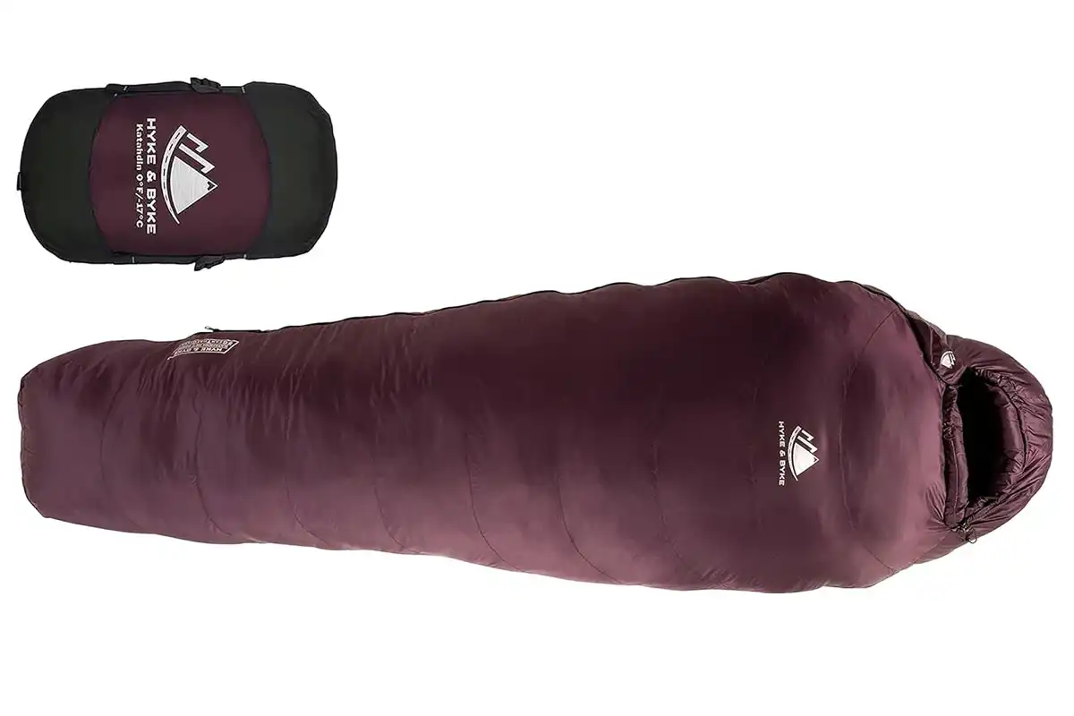Hyke u0026 Byke Katahdin 0°F Cold Weather Mummy Hiking u0026 Backpacking Sleeping Bag